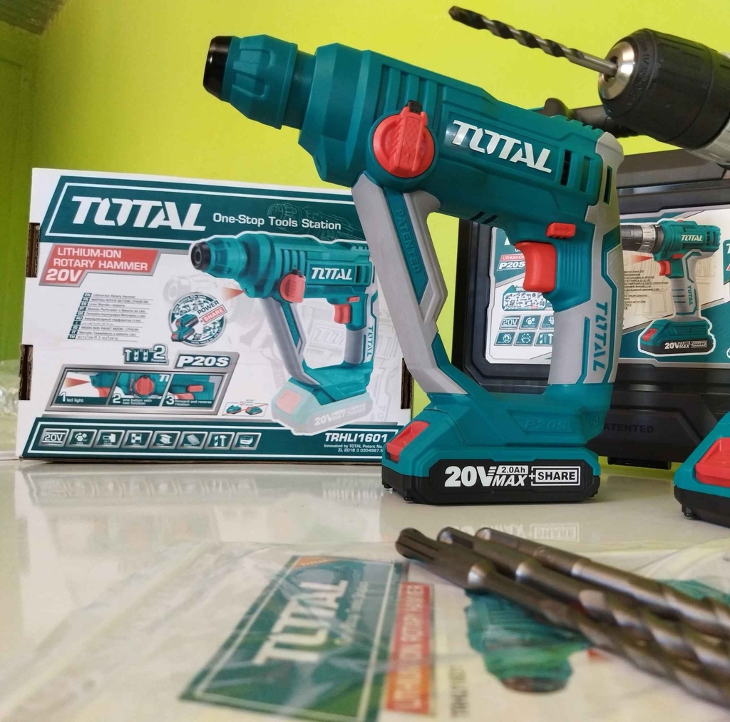 MÁY KHOAN BÊ TÔNG DÙNG PIN 20V 16MM TOTAL TRHLI1601 - HÀNG CHÍNH HÃNG