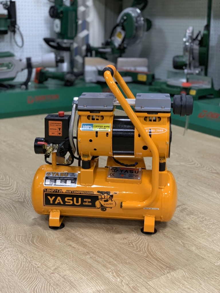 MÁY NÉN KHÍ KHÔNG DẦU YASU 1HP-12L YS-580 - HÀNG CHÍNH HÃNG