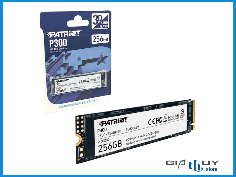 SSD 256GB Nvme Patriot P300 khởi động nhanh chóng