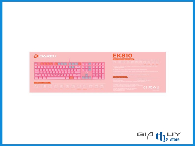 Bàn Phím Cơ Dare-U EK810 Pink-Blue switch giá rẻ BMT-HCM.. Mua bán ...