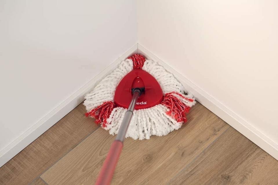 Tête De Brosse De Rechange Pour Balai Vileda Turbo EasyWring 1-Tank - Design Triangulaire, Poils Doubles - Nettoyage Cuisine/Salle De Bain - 4
