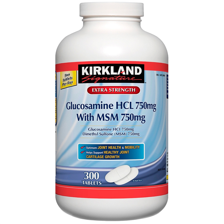 Kirkland Signature Glucosamine HCL 750mg With MSM 750mg viên uống bổ