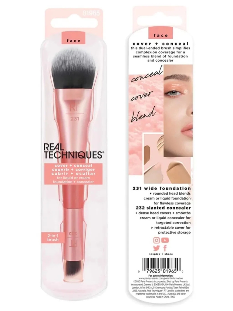 Real Techniques Cover & Conceal Dual Ended Brush RT 231 + RT 232