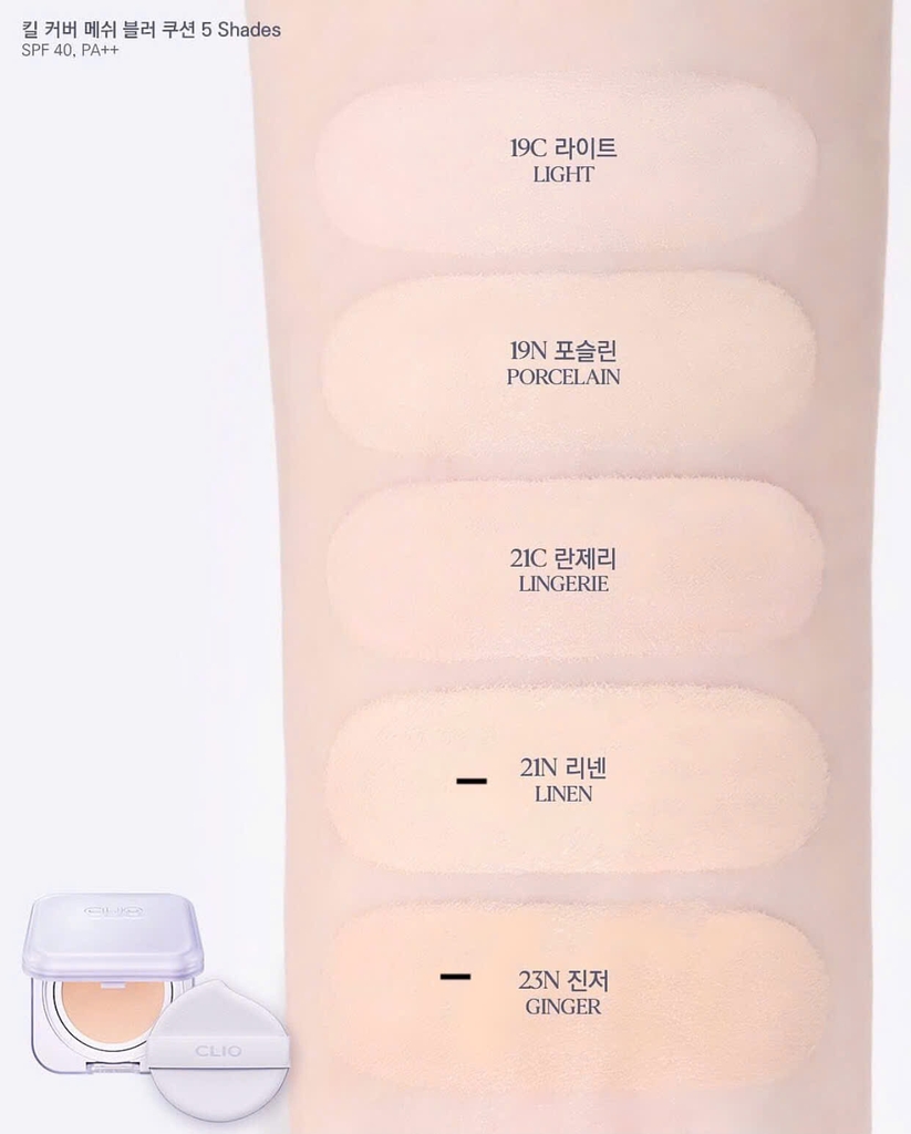 Clio Kill Cover Mesh Blur Cushion SPF 40, PA++