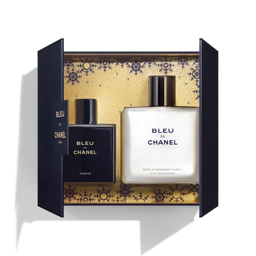 Bleu De Chanel Parfum 3-en-1 Moisturizer Set