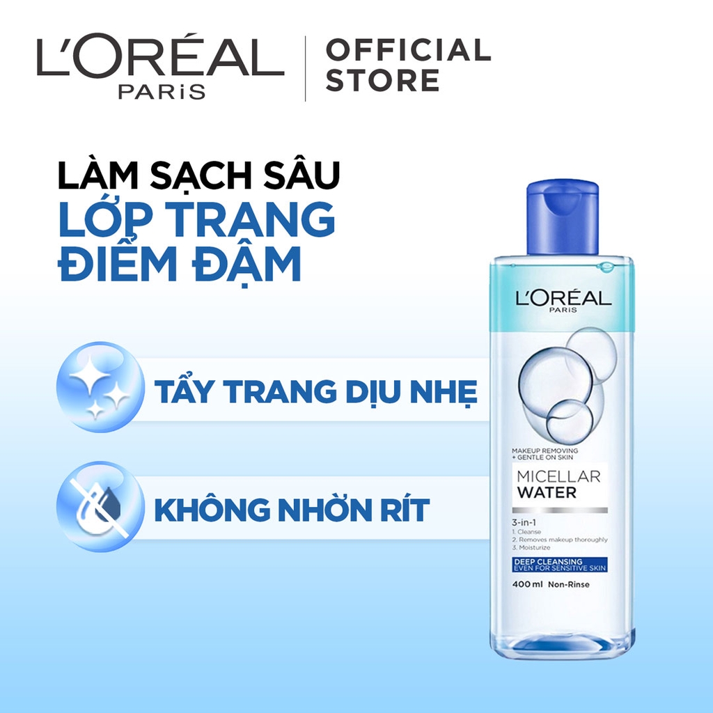 Nước tẩy trang L'Oreal Paris 3-in-1 Micellar Water