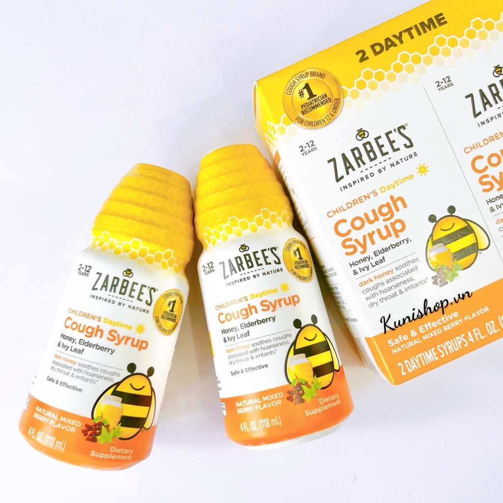 Zarbee's Naturals Children's Cough Syrup + Mucus Daytime & Nighttime