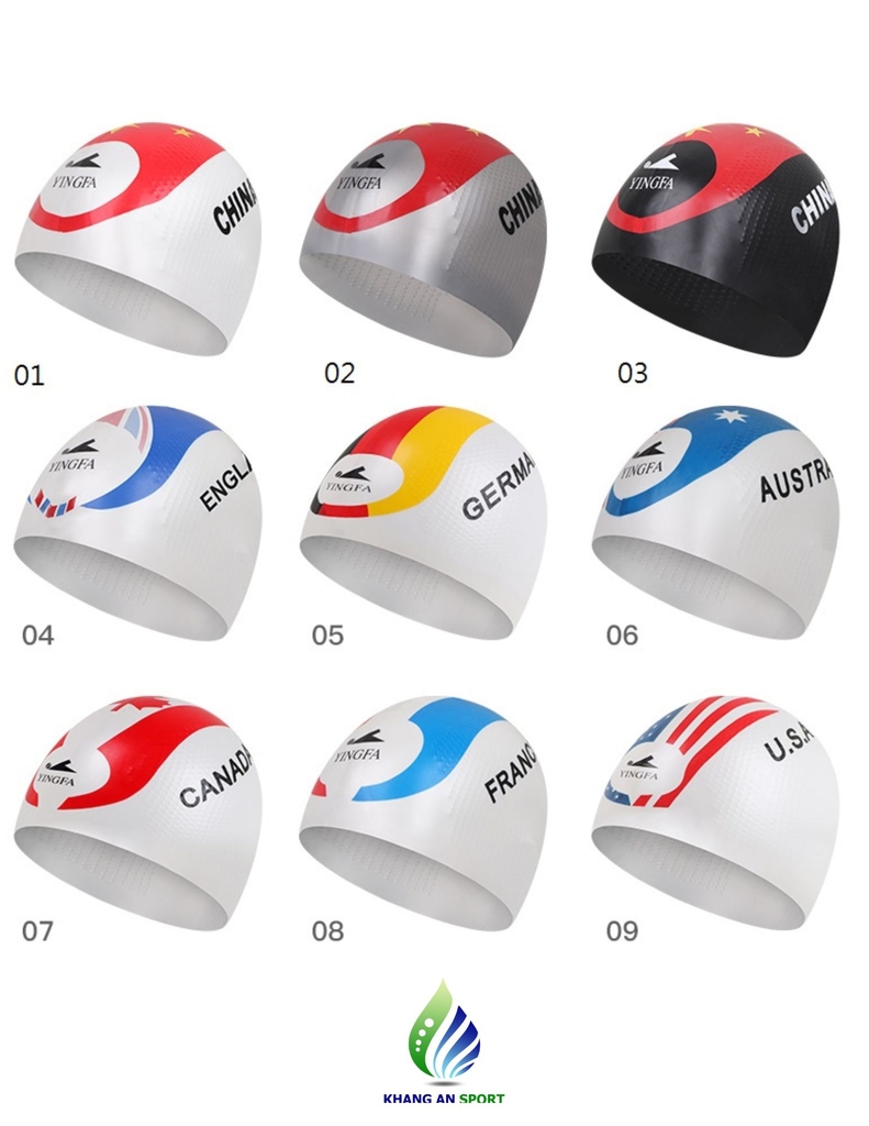 Mũ bơi silicone cao cấp Yingfa C0070 có gai