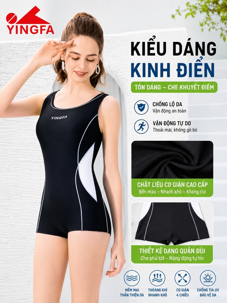 Áo bơi thời trang nữ Yingfa 86B560
