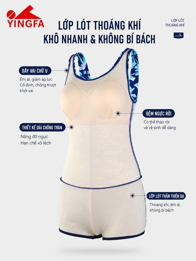 Đồ bơi thời trang nữ Yingfa 86B579