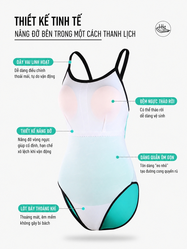 Đồ bơi thời trang nữ Yingfa 86B580
