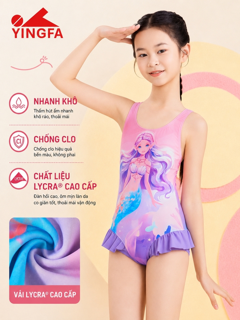 Bộ bơi bé gái Yingfa 86U763