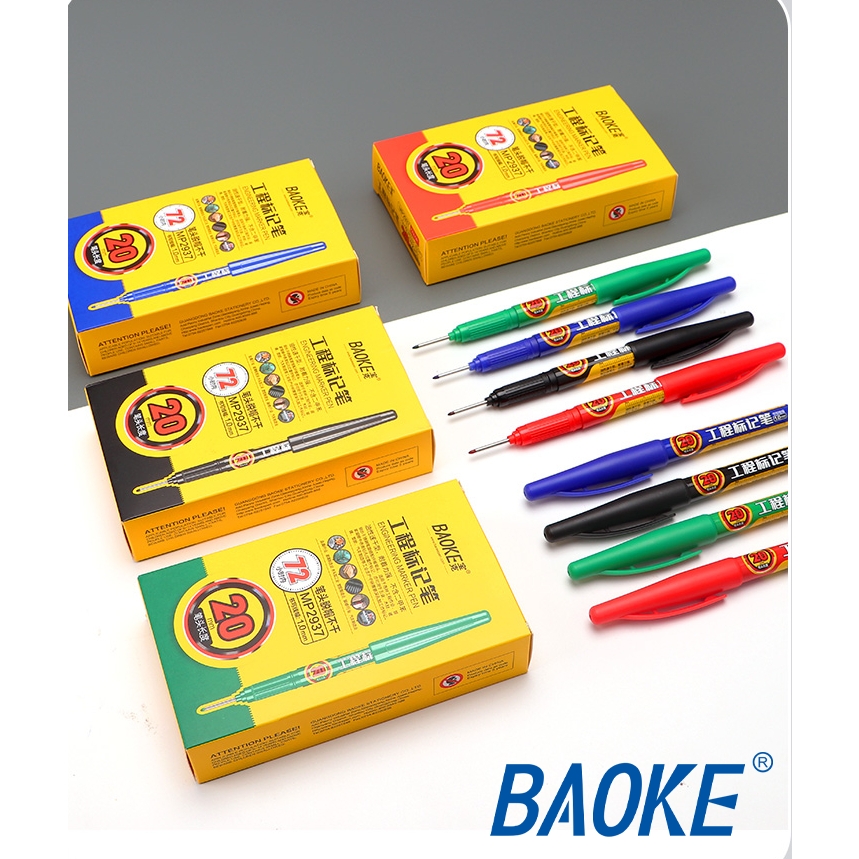 Bút Marker MP2935 Baoke – Bút Lông Dầu Ngòi Dài 30mm - nha sach hong bach