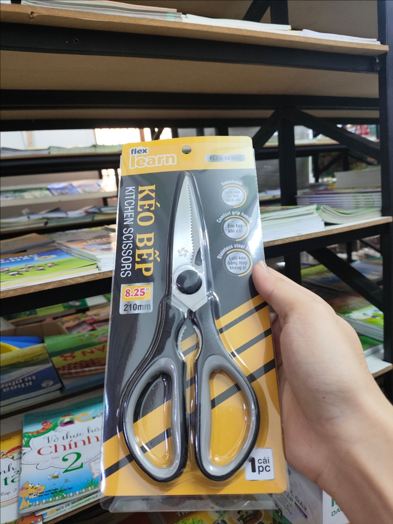 Kéo Bếp Đa Năng 21cm FLEX - SC006. - Nhà Sách Hồng Bách.