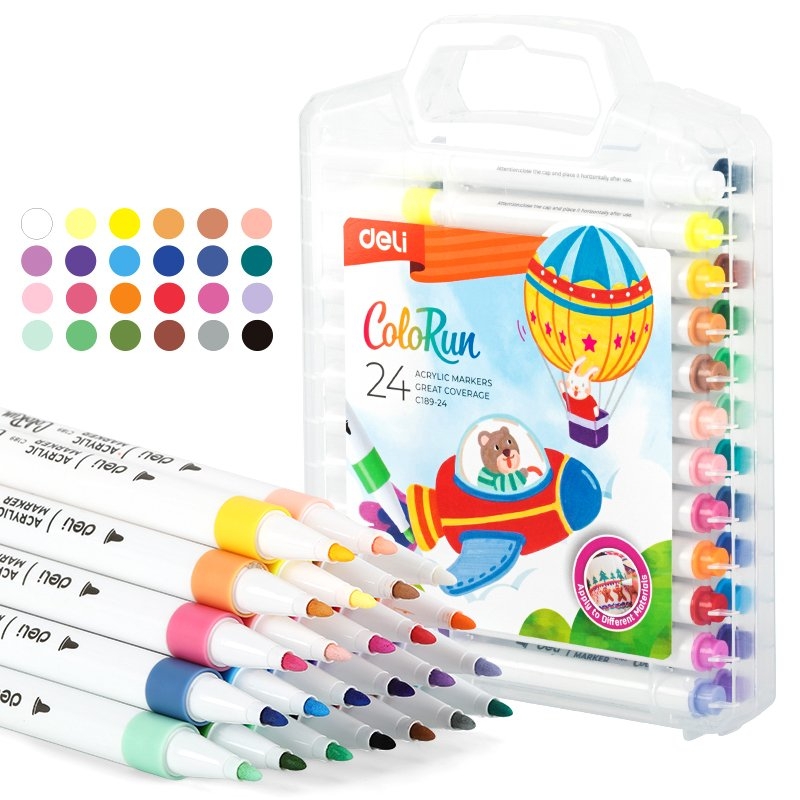 Bút Acrylic Marker Deli C189 - nha sach hong bach