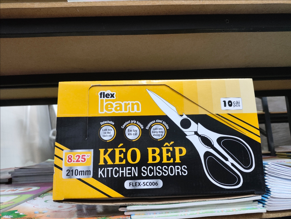 Kéo Bếp Đa Năng 21cm FLEX - SC006. - Nhà Sách Hồng Bách.
