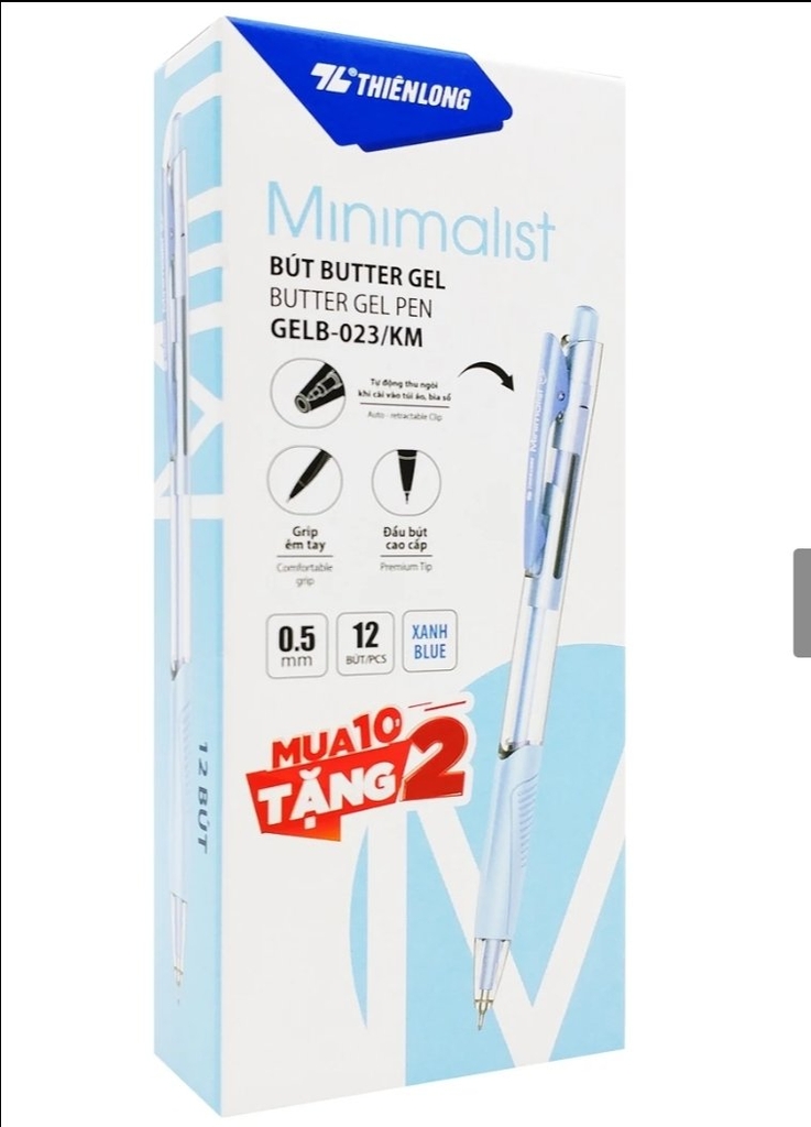 Bút Thiên Long GELB-023/KM - Mực Xanh - nhà sách hồng bách