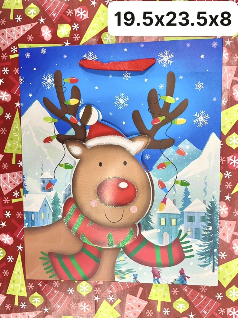 Túi quà Noel 3D nhỏ FD8868S, nha sach Hong Bach