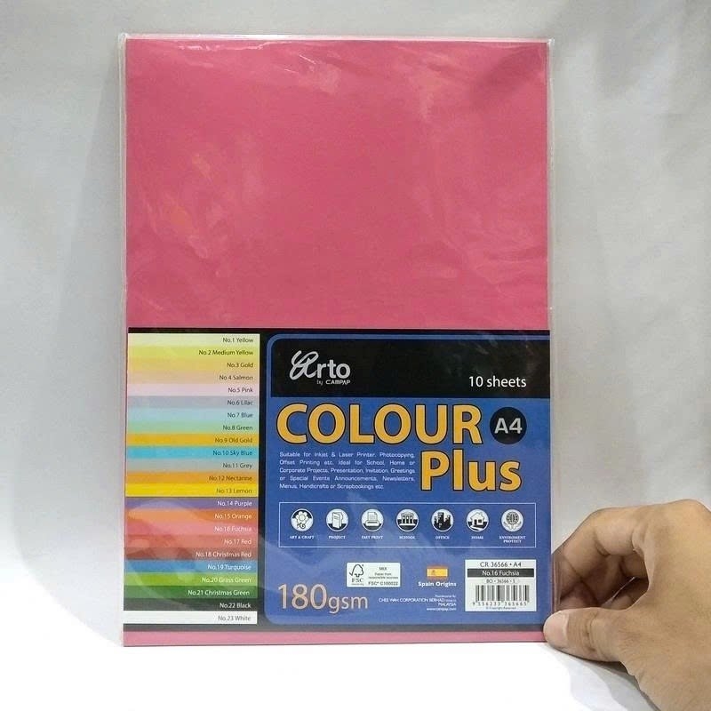 Bìa màu A4 Campap - 180gsm - 5 tờ/ xấp - nha sach hong bach. com