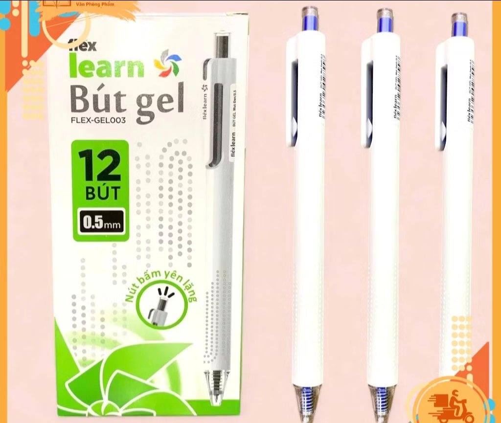 Bút Gel FLEX - GEL- 003 Mực Xanh, Ngòi 0.5mm - Nhà Sách Hồng Bách.