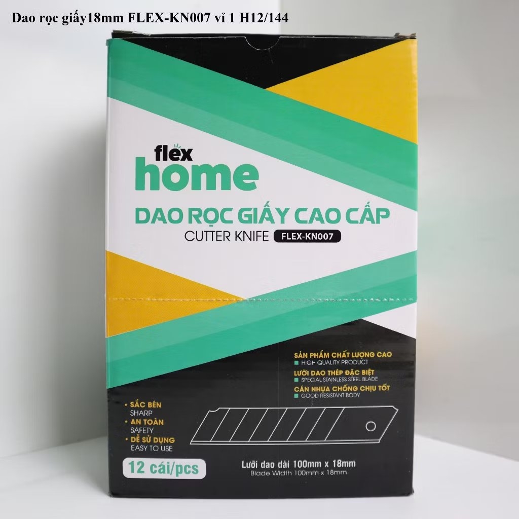 Dao Rọc Giấy Cao Cấp To 18mm FLEX - KN007 - Nhà Sách Hồng Bách.