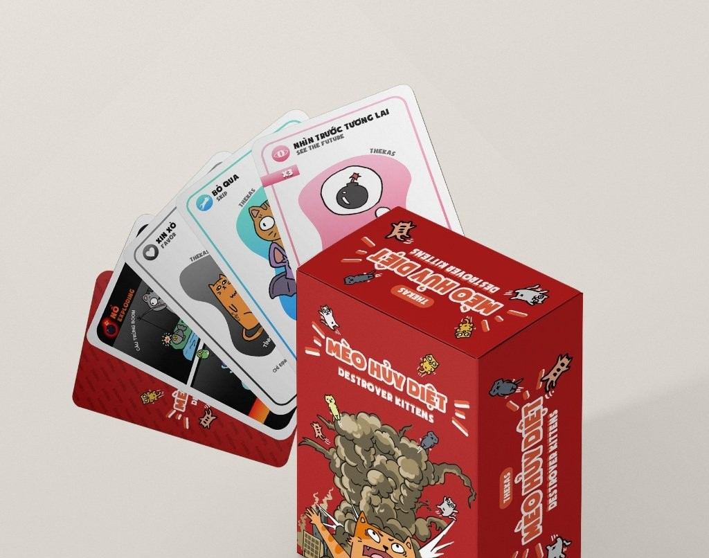 Mèo Huỷ Diệt ( Mèo Nổ ) - hộp đỏ, nha sach Hong Bach