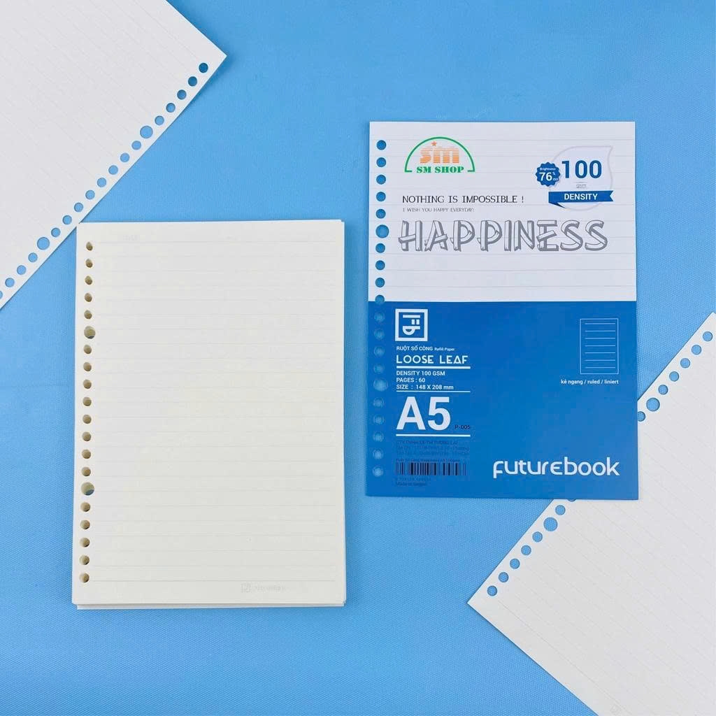 Ruột sổ còng Happiness FB P005 A5 - 100gsm - nha sach hong bach