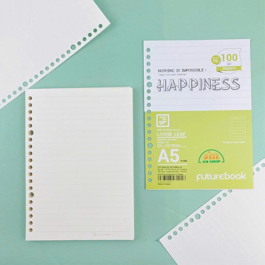 Ruột sổ còng Happiness FB P005 A5 - 100gsm - nha sach hong bach