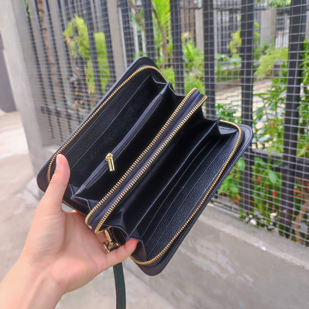 Ví dài cầm tay [DA BỤNG CÁ SẤU XANH RÊU RẤT BỀN] Size lớn 2 khuôn đựng nhiều đồ!