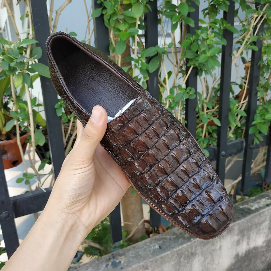 Giày Da Cá Sấu. Phiên Bản Giày Tây Không Buộc Dây Cao Cấp GT8N