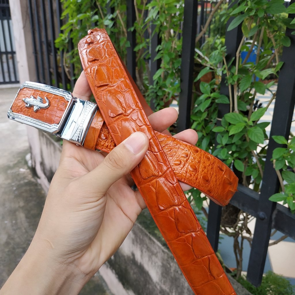 Thắt Lưng Cá Sấu Liền Nguyên Miếng [PHIÊN BẢN MÀU VÀNG ĐẶC BIỆT]