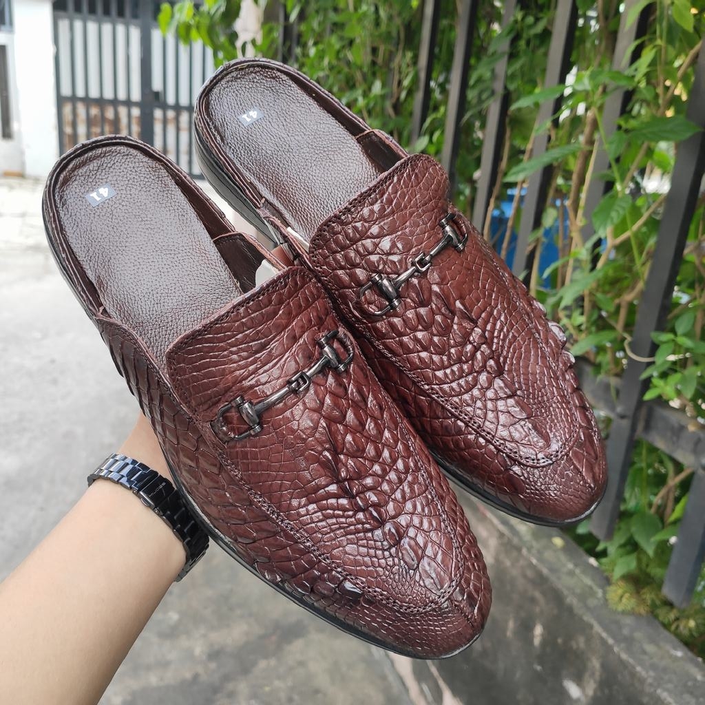 Giày Sục Nam Loại Cao Cấp [DA CÁ SẤU TRƠN ĐẸP TINH TẾ] GS1N