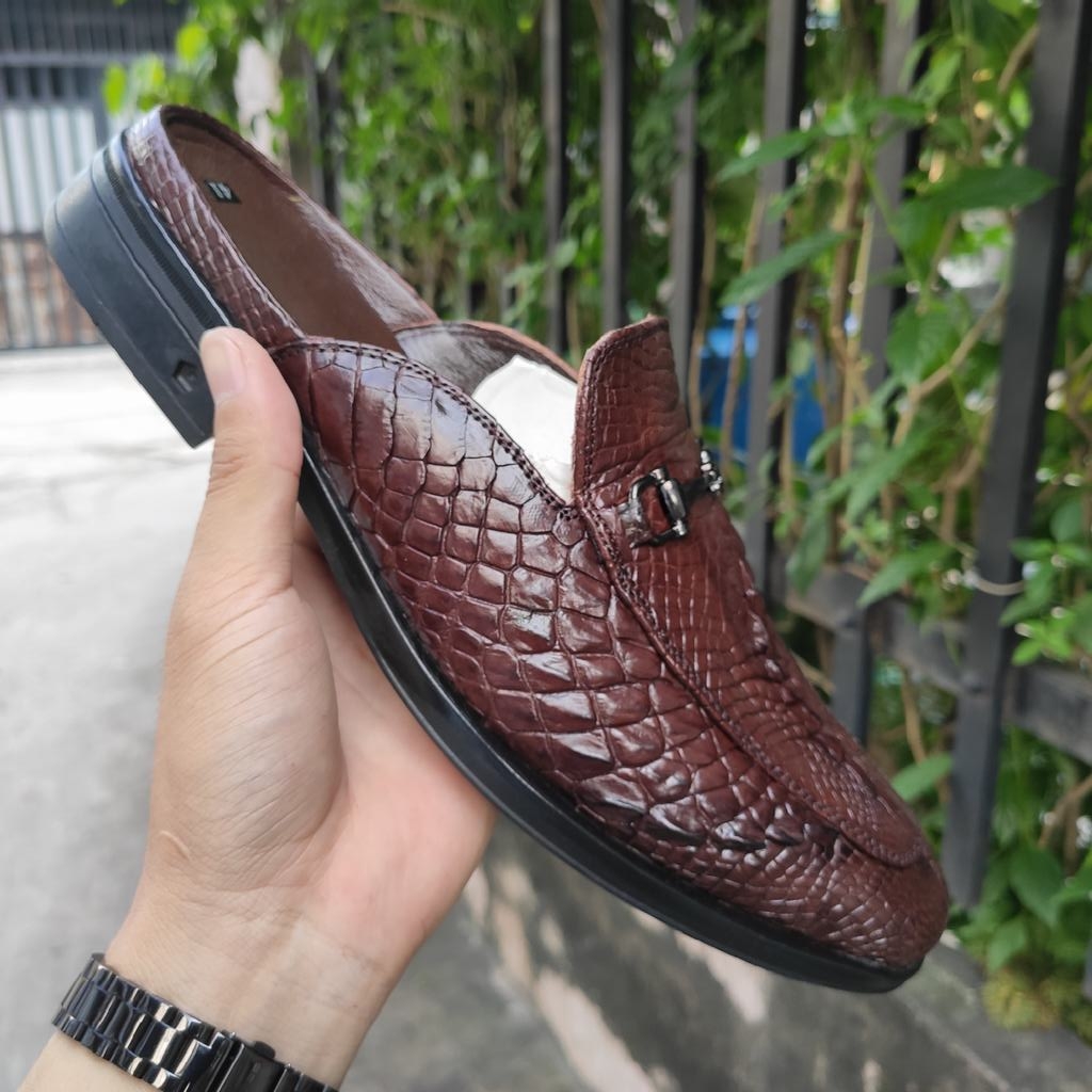 Giày Sục Nam Loại Cao Cấp [DA CÁ SẤU TRƠN ĐẸP TINH TẾ] GS1N