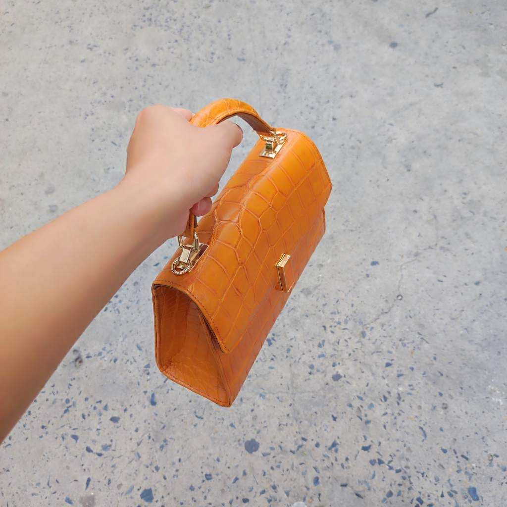 Túi xách nữ Da bụng cá sấu siêu đẹp. Phiên bản có dây đeo!