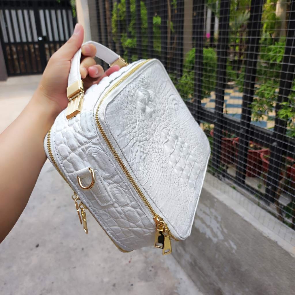 Cặp nam cá sấu bạch tạng PHIÊN BẢN HÌNH HỘP nam tính. Size tầm trung dễ dùng!