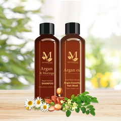 Combo dầu gội + dầu hấp Motherland Argan | Giải pháp phục hồi hư tổn cho tóc dầu. tóc rụng 200ml