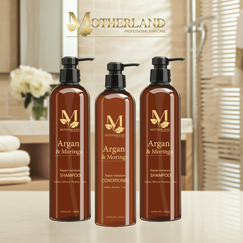 Combo dầu gội xả hấp Motherland 1500ml Giảm rụng kích thích mọc tóc phục hồi hư tổn
