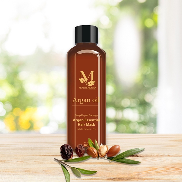 Dầu hấp Argan Motherland Essential Hair Mask | Phục Hồi Tái Tạo Cấu Trúc | Trẻ Hoá Tóc 100ml