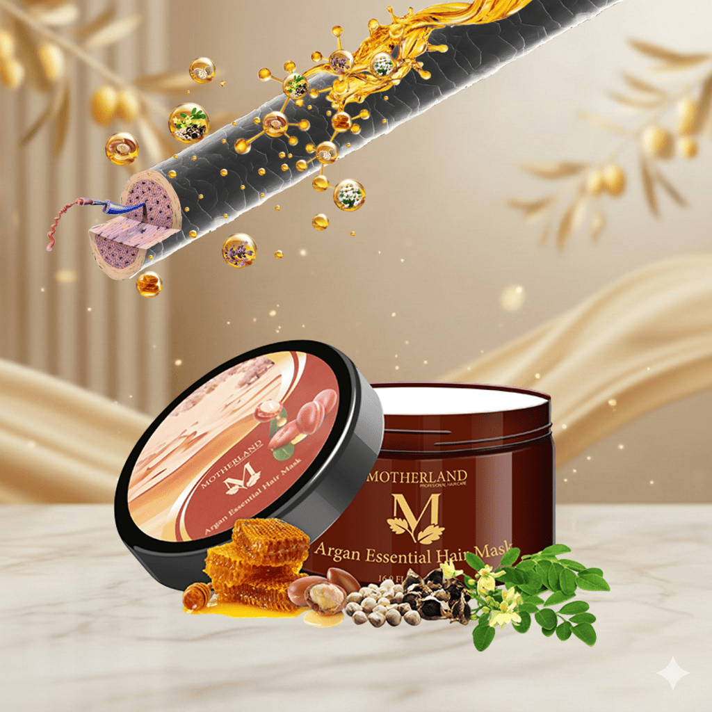 Kem ủ tóc Motherland Argan Oil | Khử hoá chất tồn dư sau uốn nhuộm, tấy tóc | Phục Hồi Tái Tạo Cấu Trúc | Trẻ Hoá Tóc