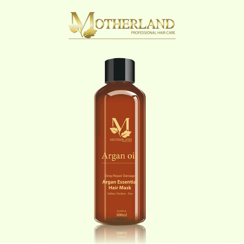 Dầu hấp Argan Motherland Essential Hair Mask | Phục Hồi Tái Tạo Cấu Trúc | Trẻ Hoá Tóc 100ml