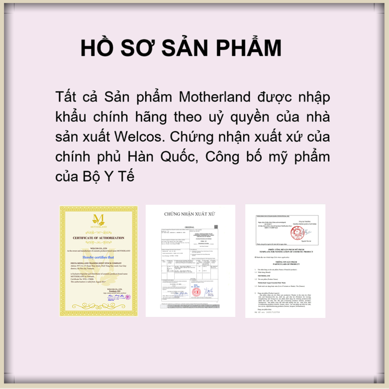 Dầu hấp Motherland Argan Essential Hair Mask | Phục Hồi Tái Tạo Cấu Trúc | Trẻ Hoá Tóc 500ml