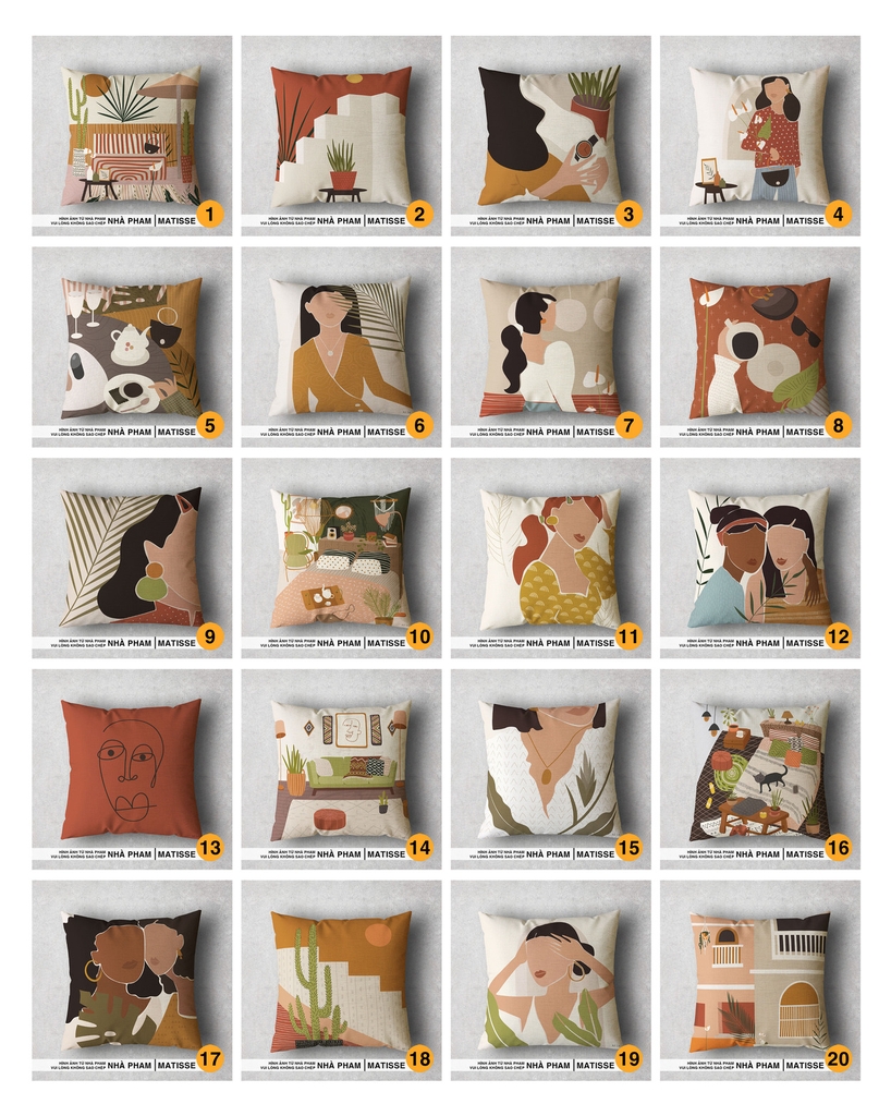 GỐI SOFA ABSTRACT GIRL - HÌNH 15