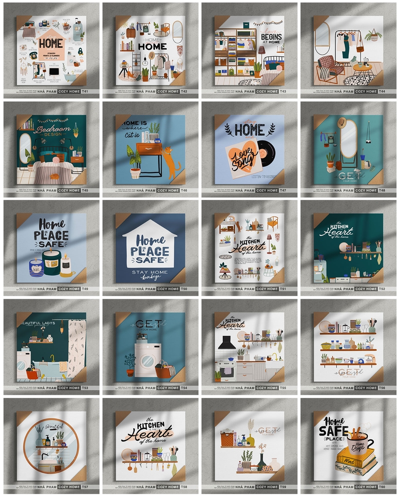TRANH CANVAS COZY HOME - 30X30CM - TRANH 47