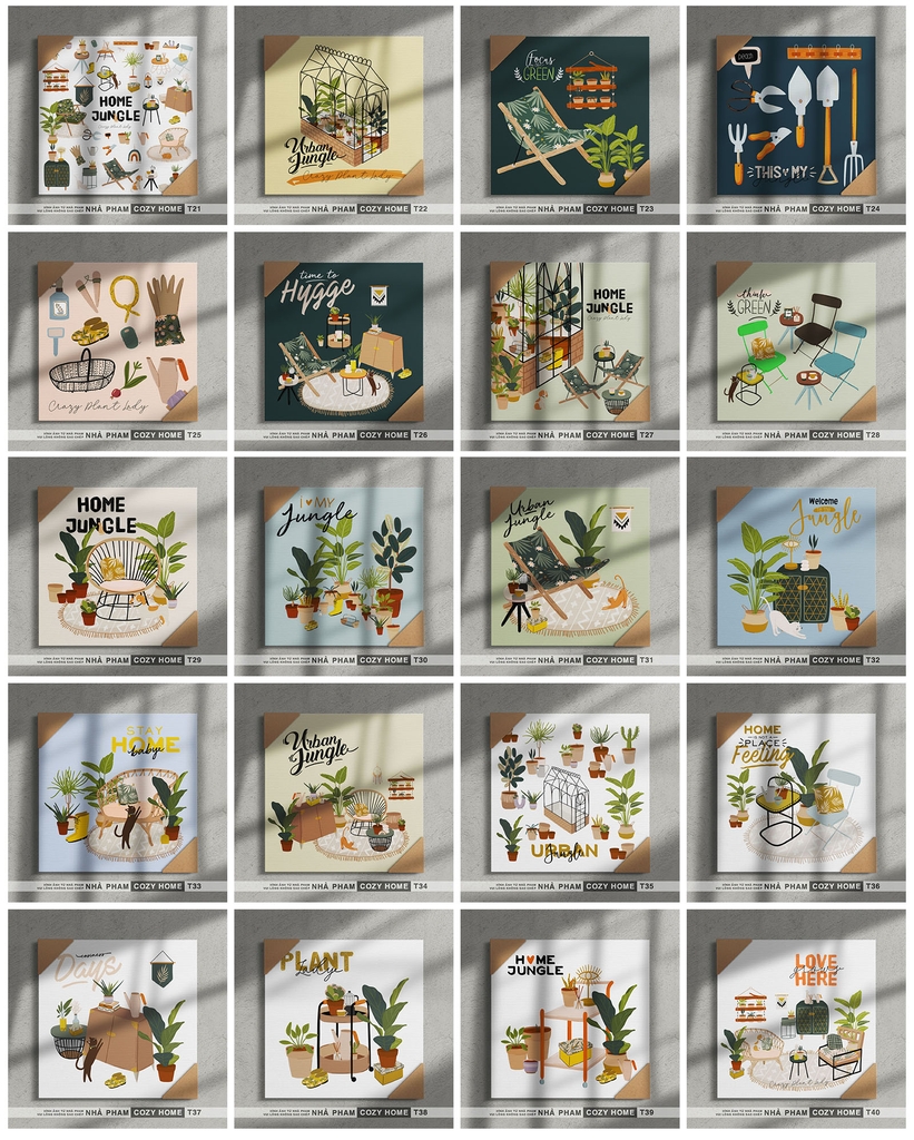 TRANH CANVAS COZY HOME - 40X40CM - TRANH 35