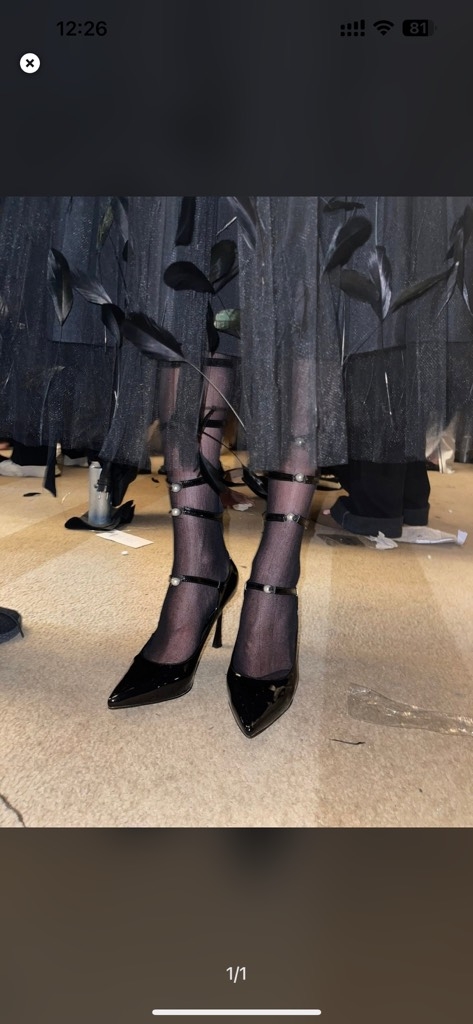 Slingback gót sắc đúp pu 11