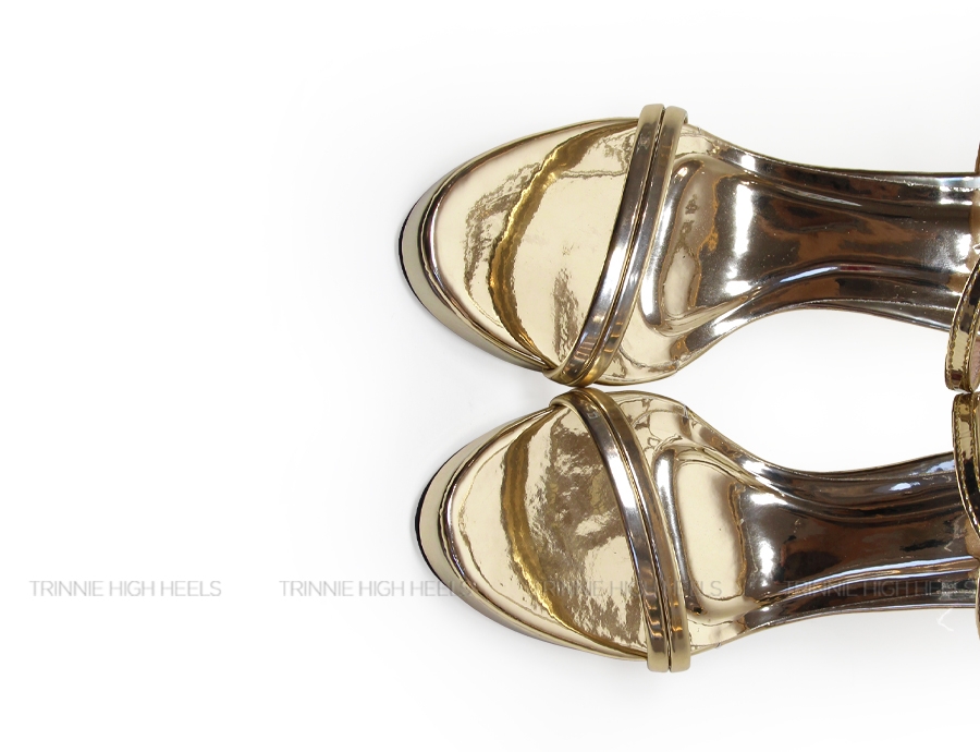 Miss Grand Đúp Sandals Dây Chéo 12cm Vàng Đồng