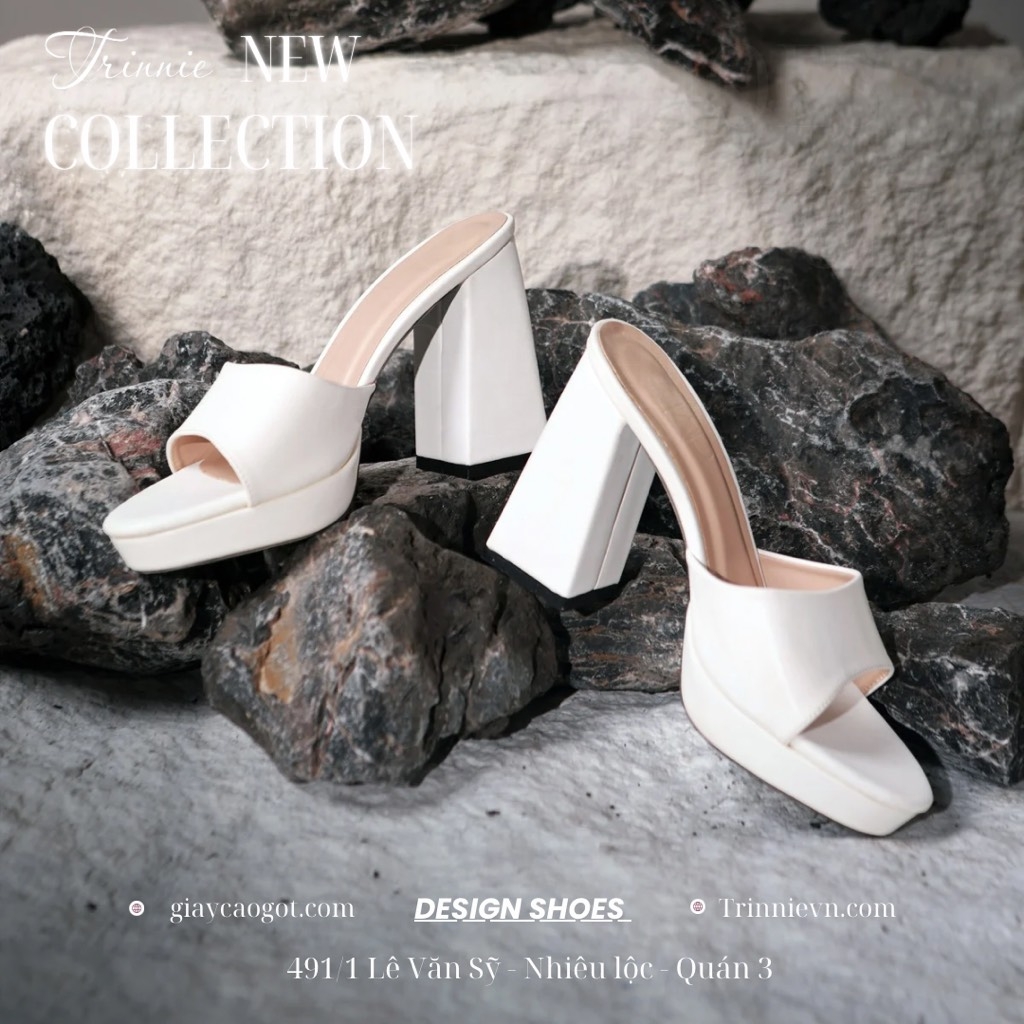 Mules đúp mũi tròn 09cm