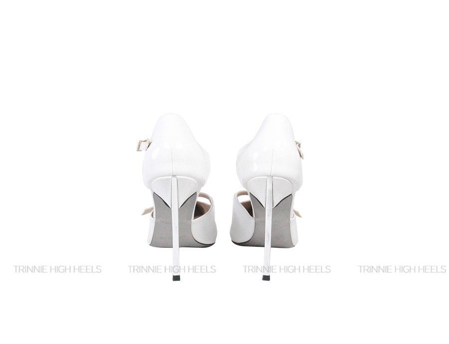 Eva Pump nơ 3D 11cm trắng