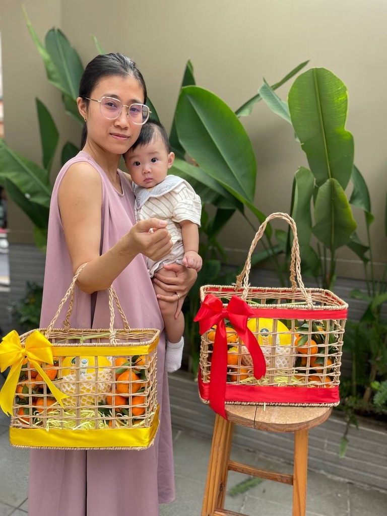 GIỎ CÓI QUAI XÁCH CAM CANH 1 DƯA LÊ - STCAM2DUA