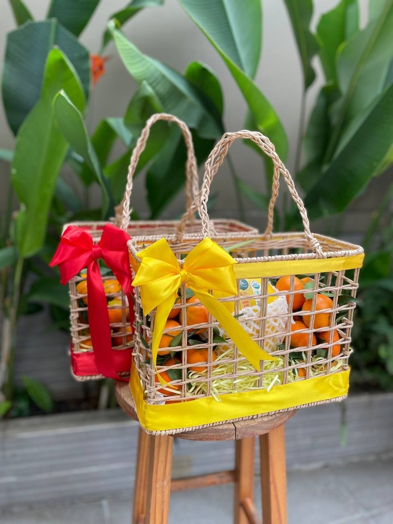 GIỎ CÓI QUAI XÁCH CAM CANH 1 DƯA LÊ - STCAM2DUA